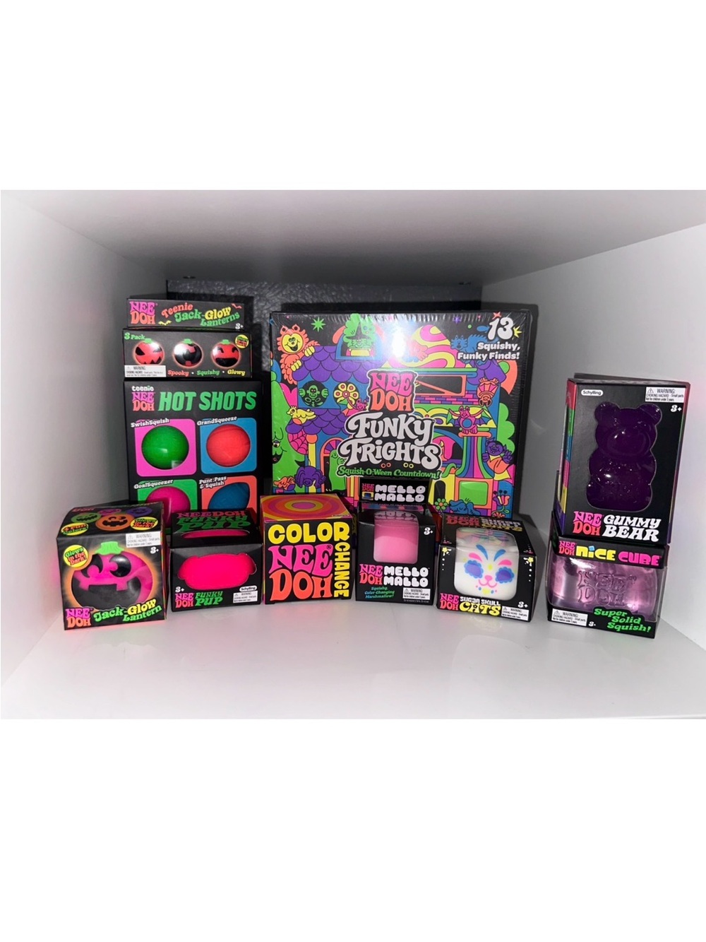 NeeDoh Bundle w/ Halloween Funky Frights Advent Calendar 27 Pieces Total